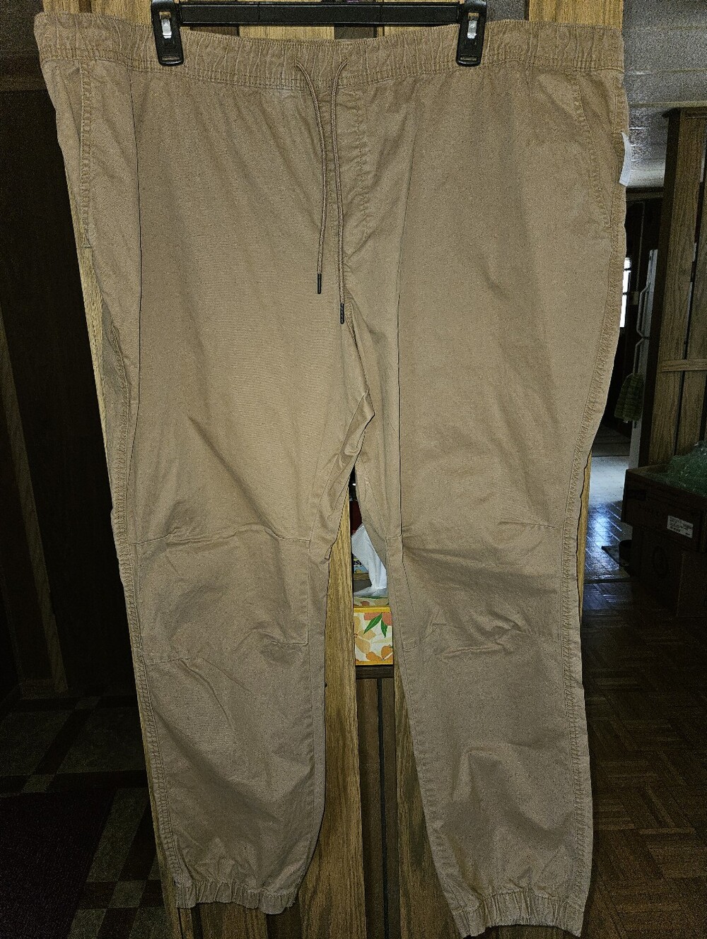 NWT No Boundaries Sz 3x Drawstring Twill Joggers in Khaki